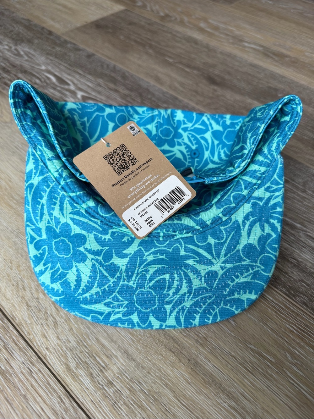 Patagonia Boardshort Label Funfarer Cap Anacapa Blue Floral NWT - Picture 2 of 4